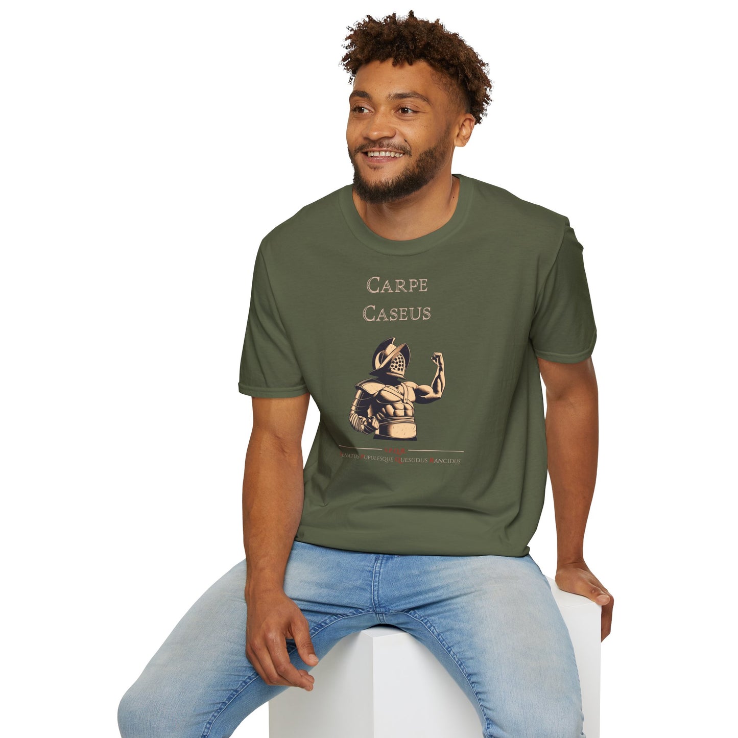 Carpe Caseus Gladiator T-Shirt – Seize the Cheese in Style
