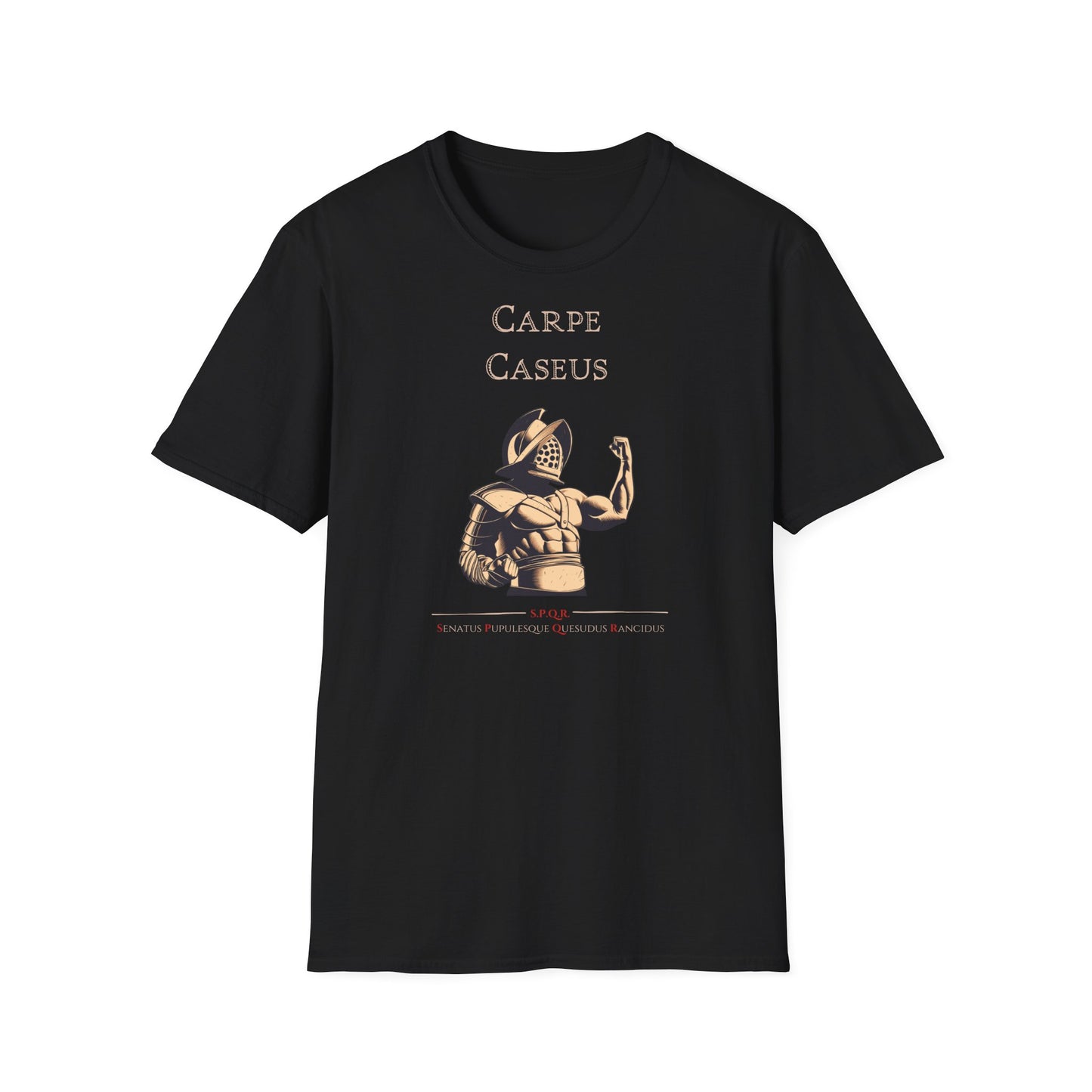 Carpe Caseus Gladiator T-Shirt – Seize the Cheese in Style